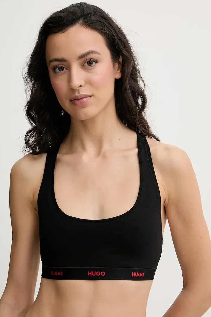HUGO Сутиен ID BRALETTE в черно с изчистен дизайн 50557092