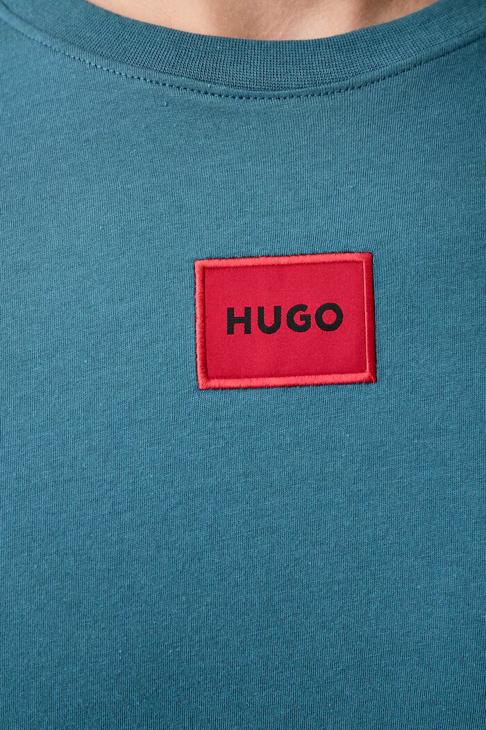 HUGO тениска basic мъжка от памук Diragolino212 виолетова 50447978