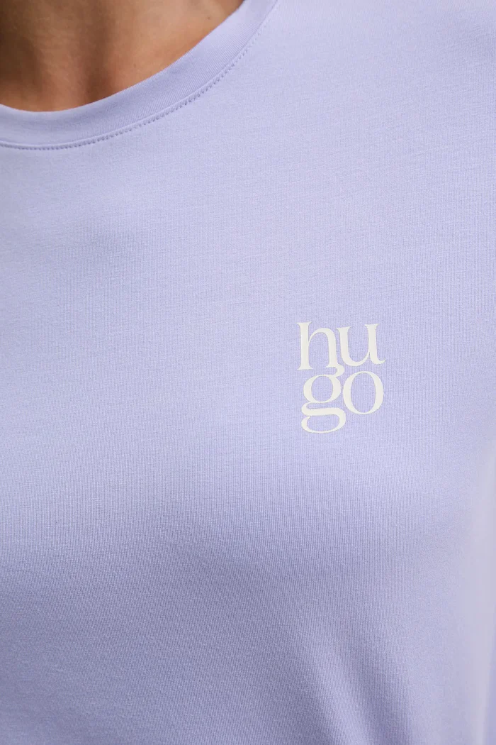 HUGO тениска дамска с модал CASUAL T-SHIRT виолетова 50556981