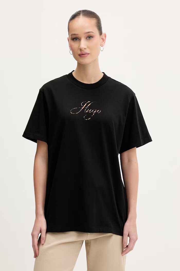 HUGO тениска дамска Vintage Tee_23 черна 50560566