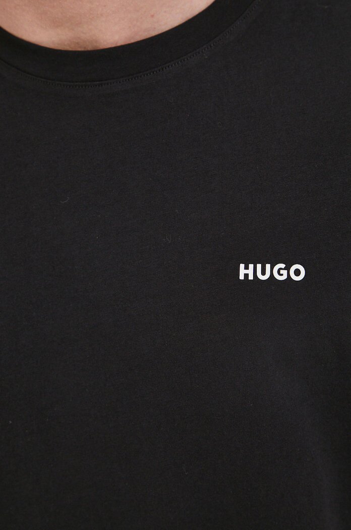 HUGO тениска мъжка от памук Dero222 черна 50466158