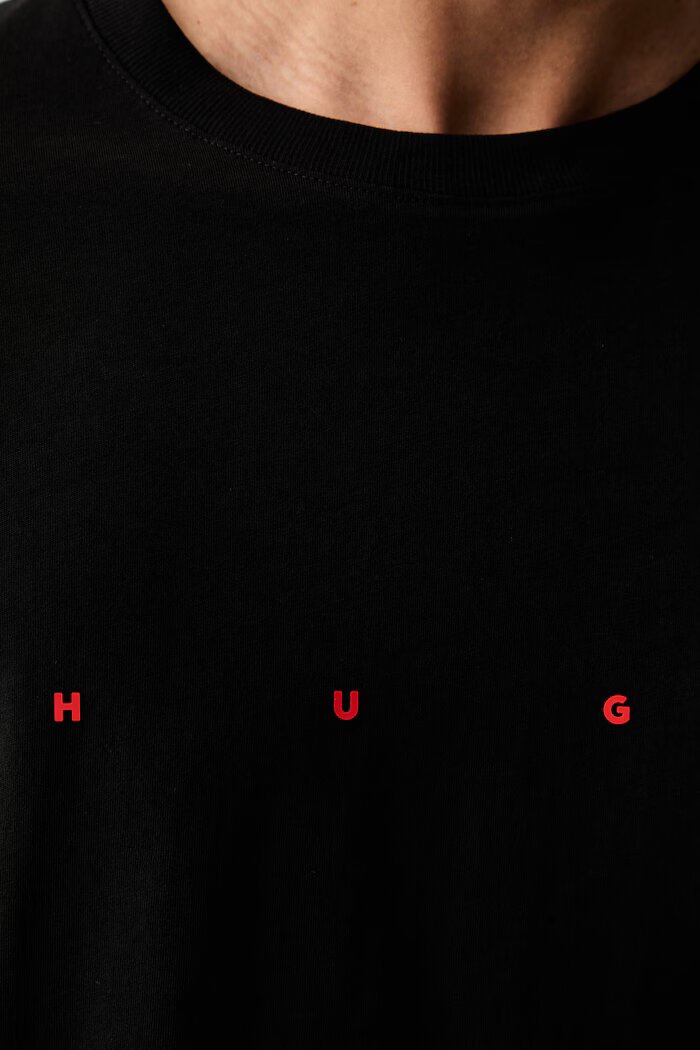 HUGO тениска мъжка от памук Dorosi черна 50566086