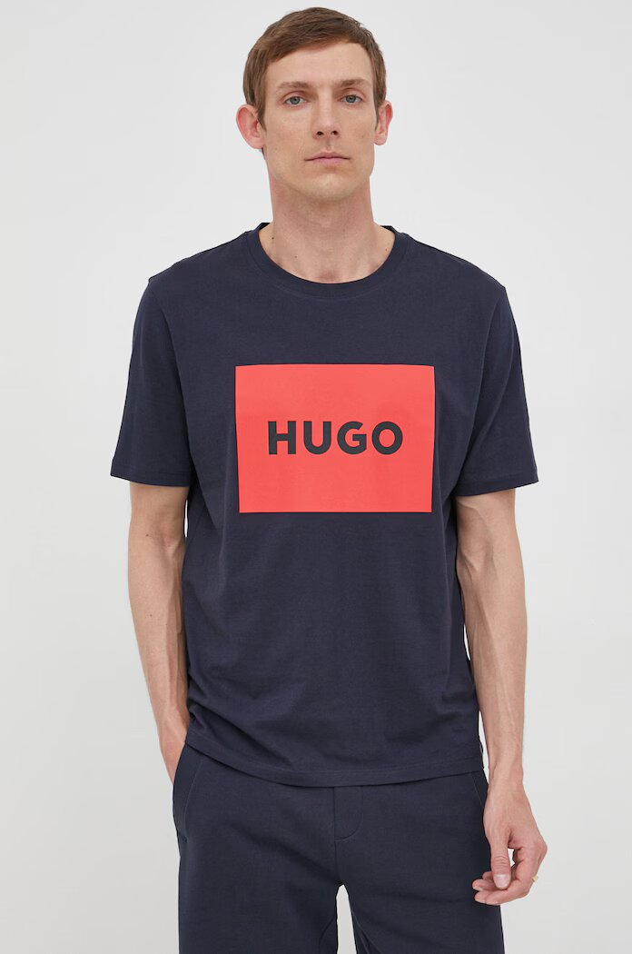 HUGO тениска мъжка от памук Dulive222 тъмносиня 50467952