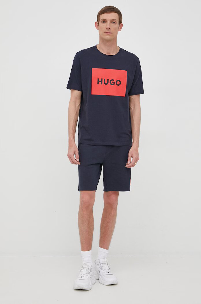 HUGO тениска мъжка от памук Dulive222 тъмносиня 50467952