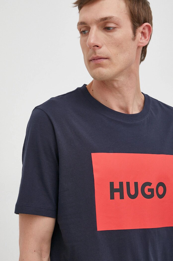 HUGO тениска мъжка от памук Dulive222 тъмносиня 50467952
