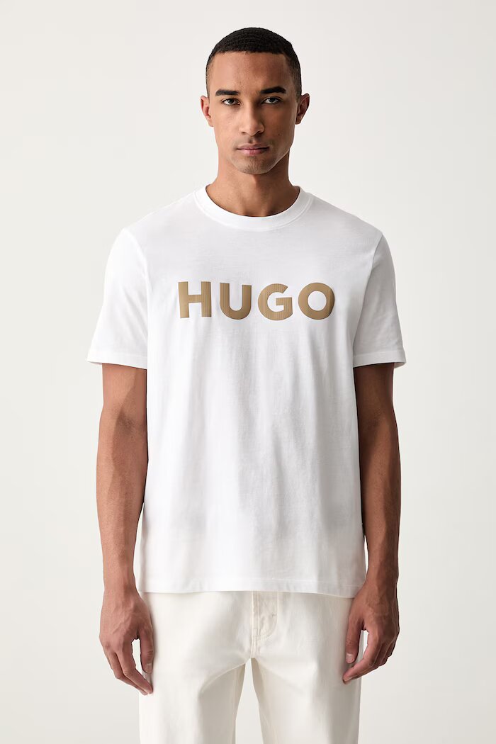 HUGO тениска мъжка от памук Dulivio_U263 бяла 50564790