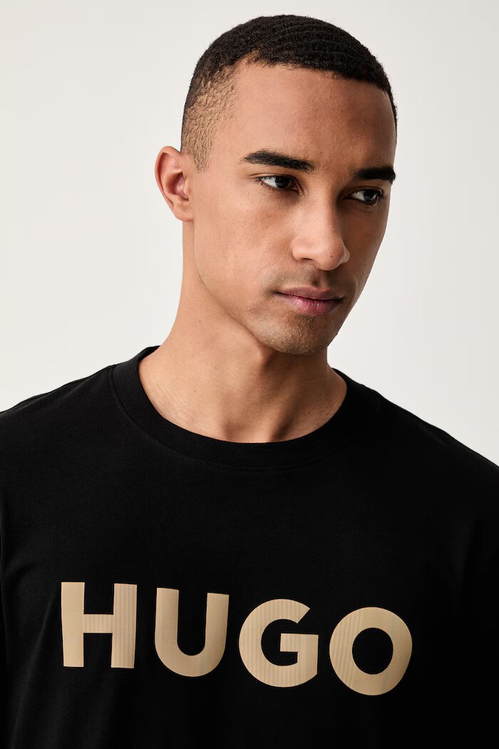 HUGO тениска мъжка от памук Dulivio_U263 черна 50564790