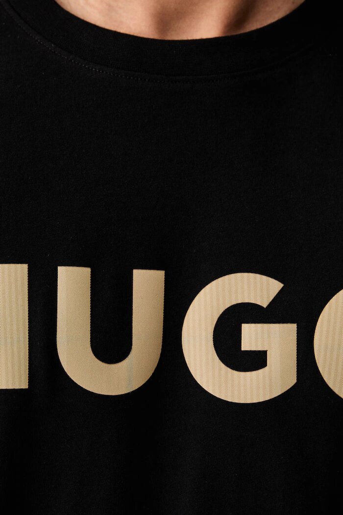 HUGO тениска мъжка от памук Dulivio_U263 черна 50564790