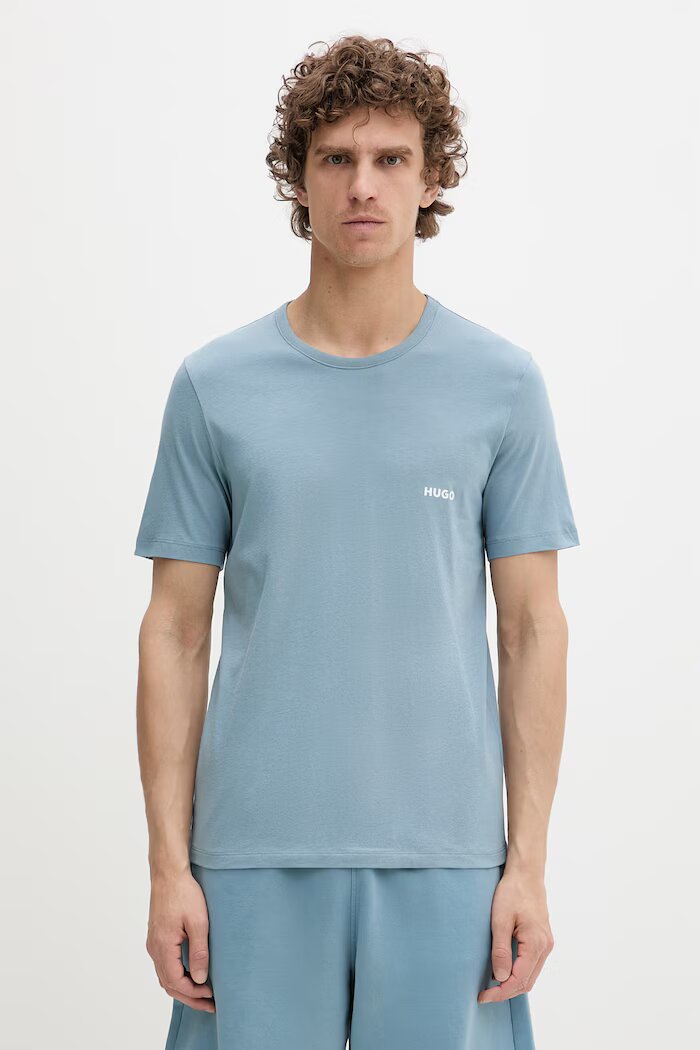 HUGO тениска мъжка от памук T-SHIRT RN TRIPLET P 3 броя бяла 50532811