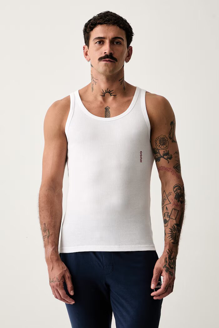 HUGO топ мъжки от памук TANK TOP TRIPL. PACK 3 броя многоцветен 50545681
