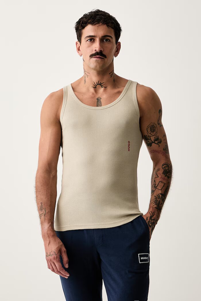 HUGO топ мъжки от памук TANK TOP TRIPL. PACK 3 броя многоцветен 50545681