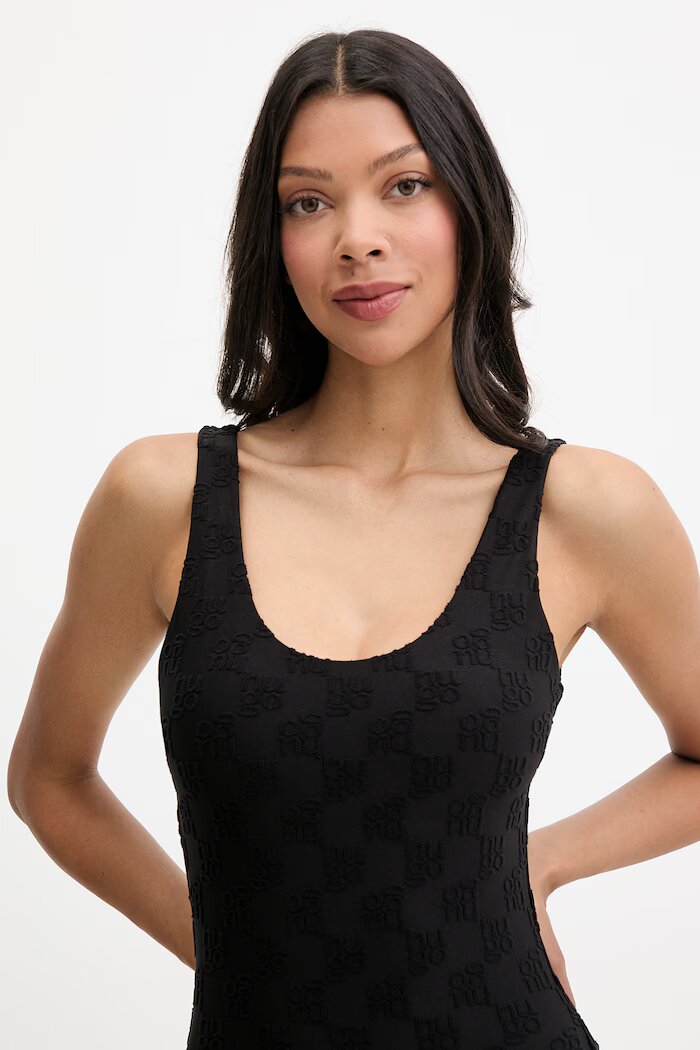 HUGO цял бански дамски Terry mono_swimsuits черен 50561075
