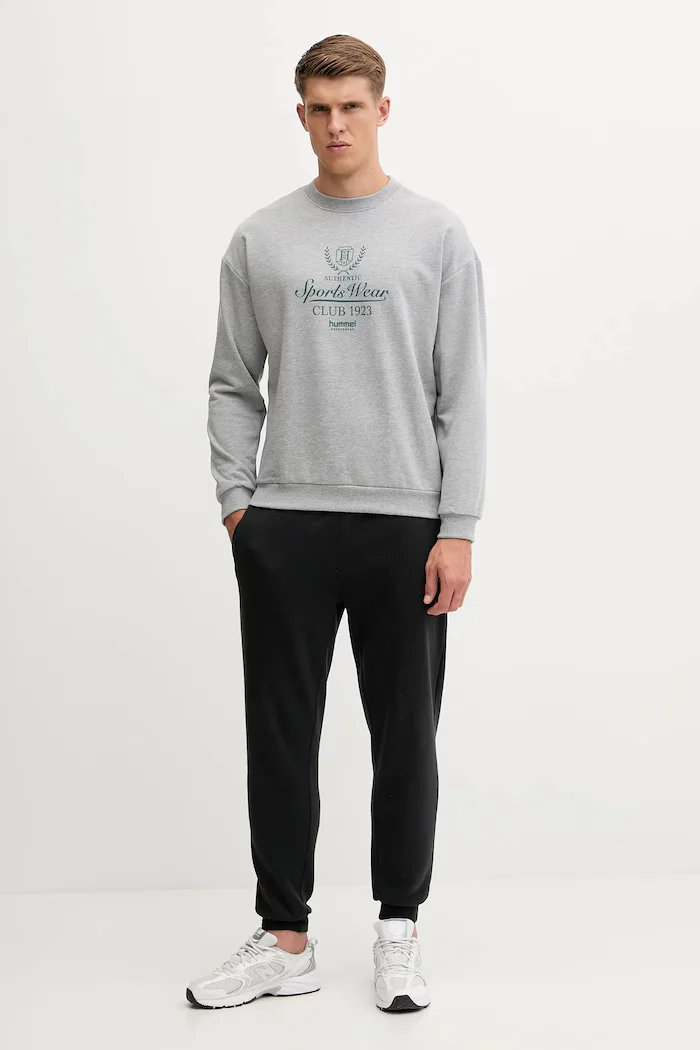 Hummel Суичър мъжки в сиво с принт 229844