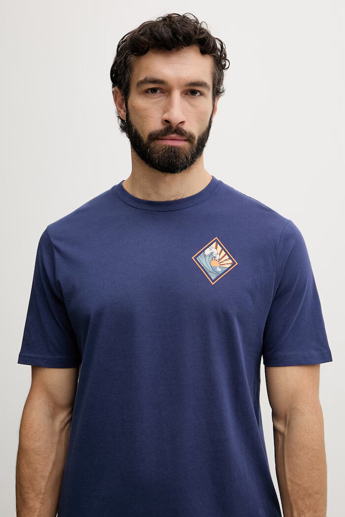 hurley тениска мъжка от памук тъмносиня MTSEUED0005