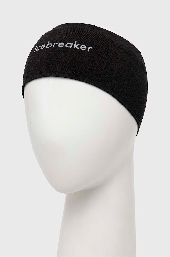 Icebreaker Лента за глава Oasis Mer 200 Headband Merino в черно IB0A56SG0011