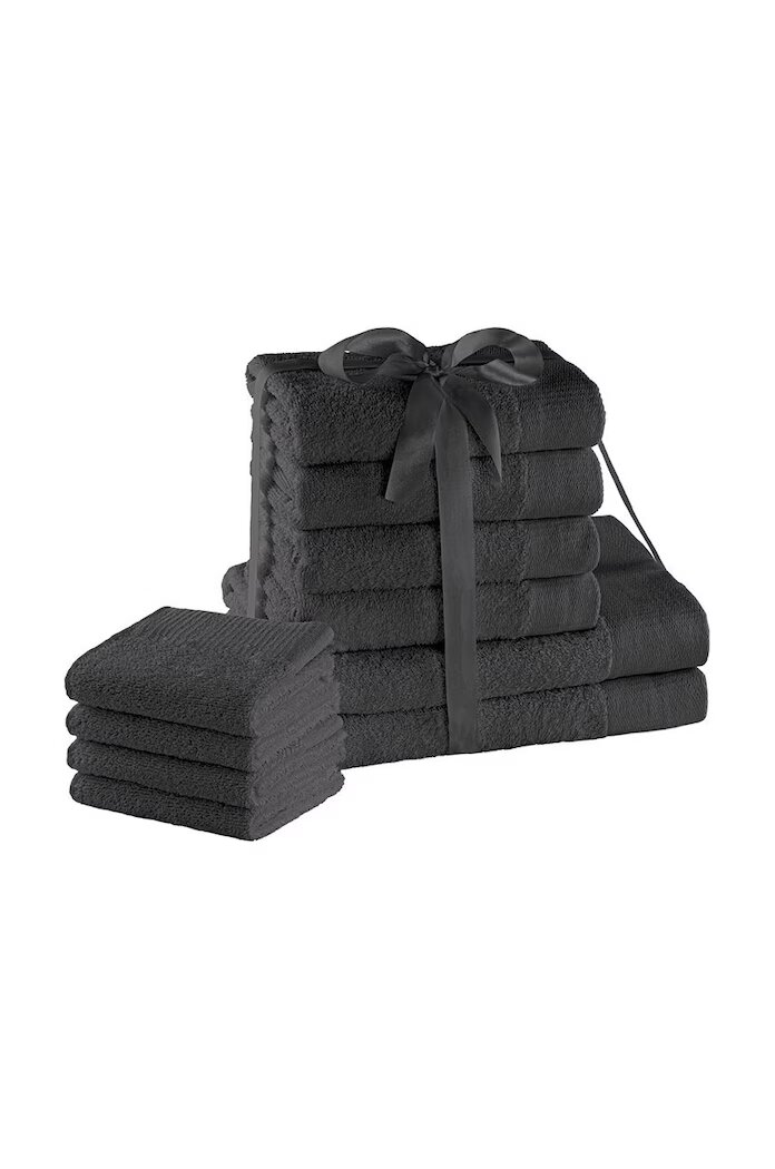 Inne Комплект кърпи home & lifestyle od 30 do 140 cm (10 броя) в черно 0
