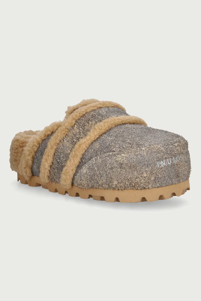Inuikii чехли дамски от велур Cozy Loafer Denim бежови 1006.005.0031