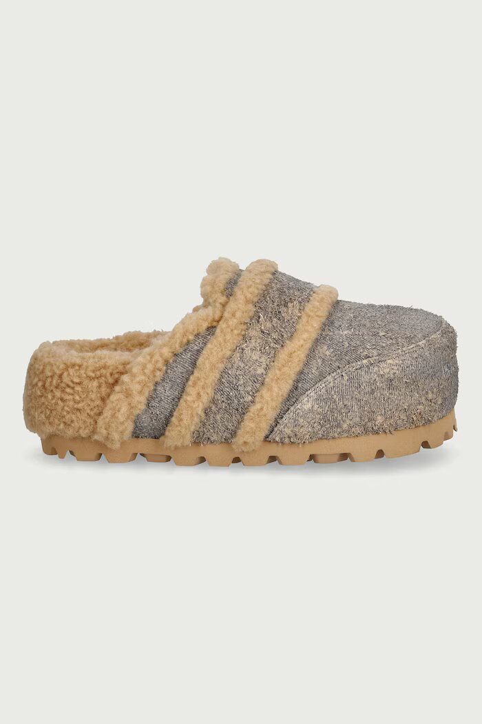 Inuikii чехли дамски от велур Cozy Loafer Denim бежови 1006.005.0031