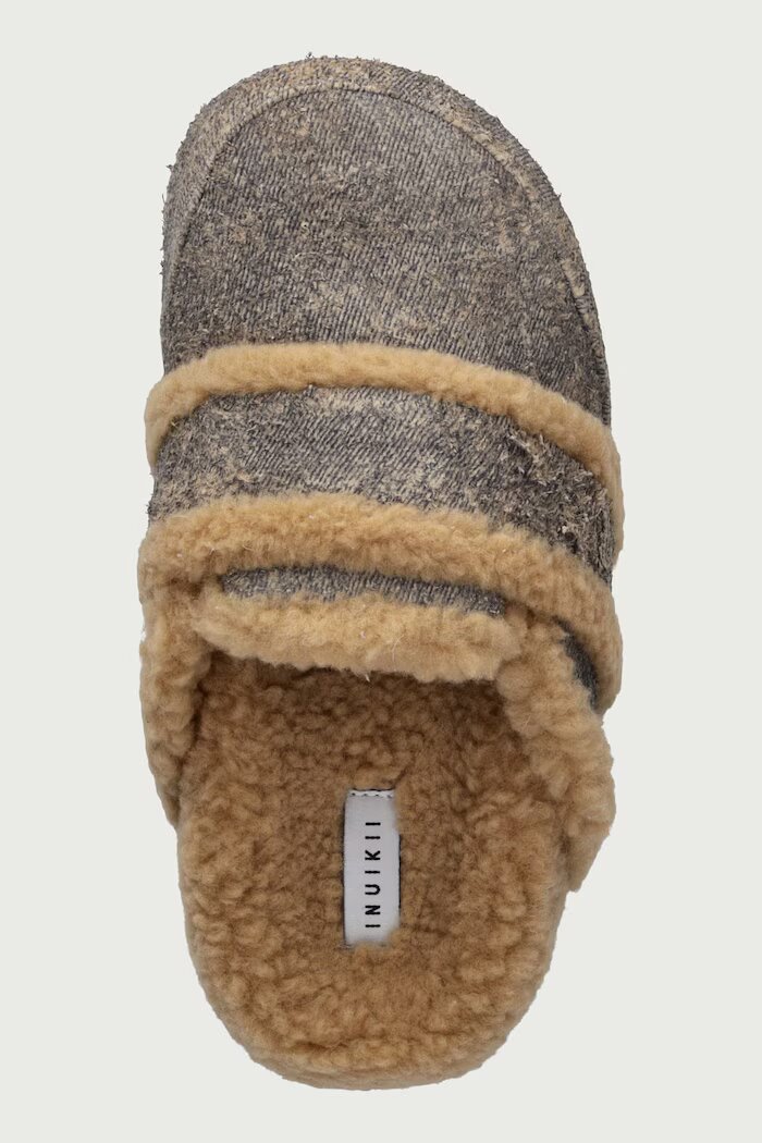 Inuikii чехли дамски от велур Cozy Loafer Denim бежови 1006.005.0031
