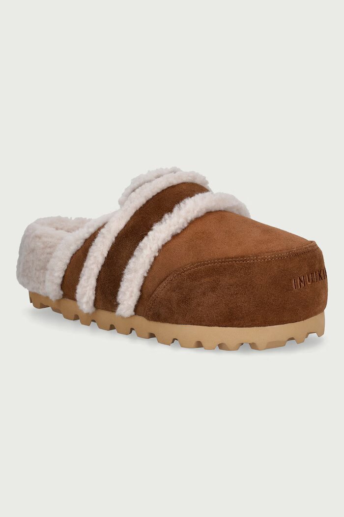 Inuikii чехли дамски от велур Cozy Loafer кафяви 1006.005.0011