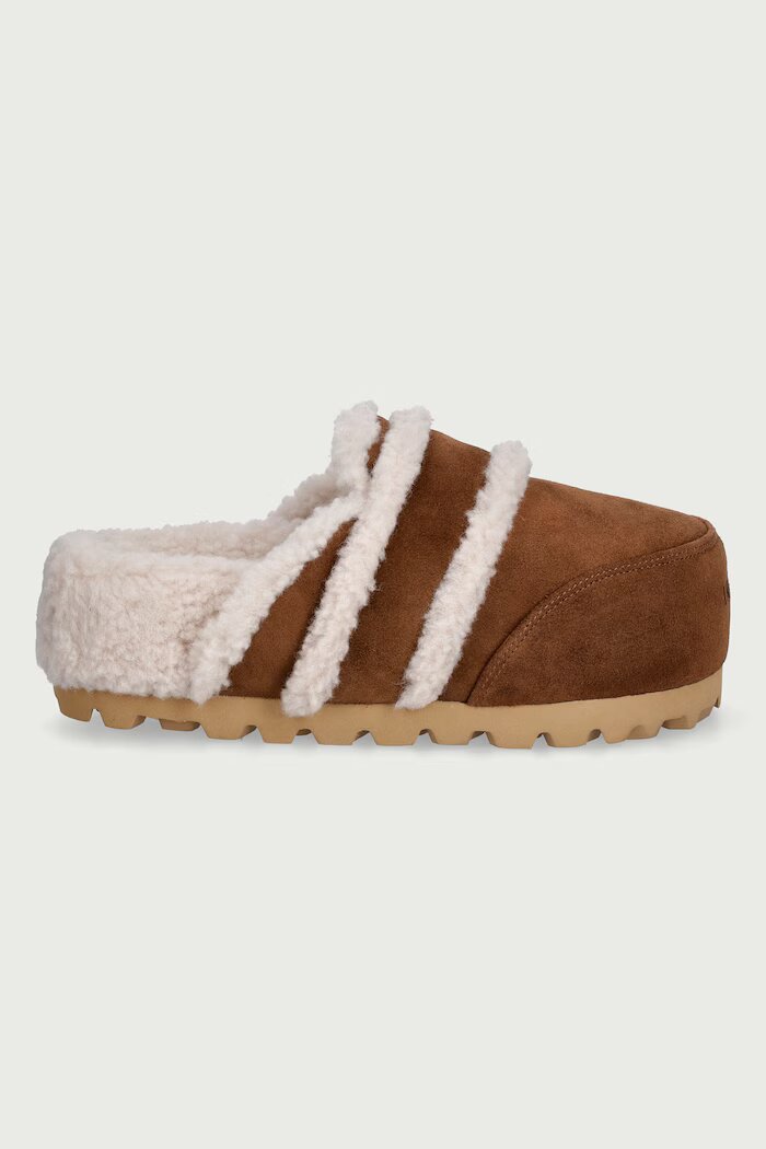 Inuikii чехли дамски от велур Cozy Loafer кафяви 1006.005.0011