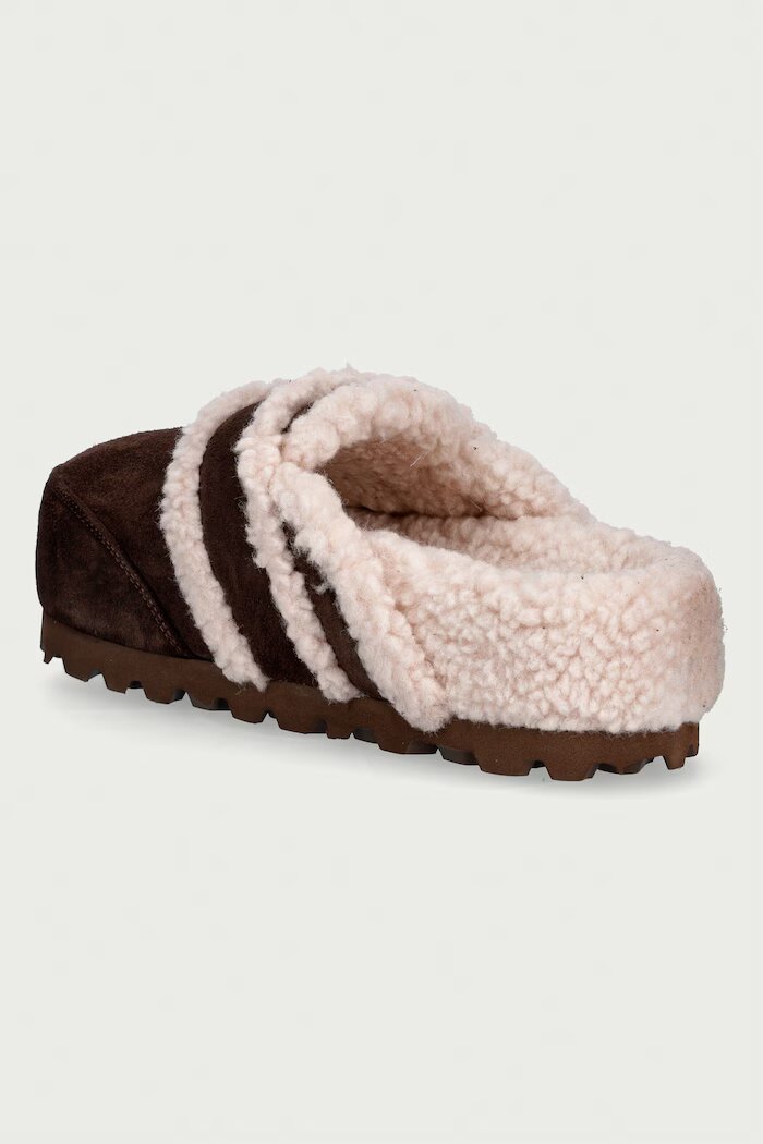 Inuikii чехли с платформа дамски от велур Cozy Loafer кафяви 1006.005.0011