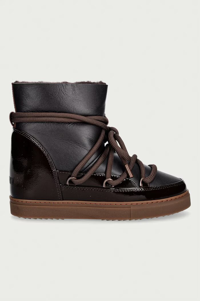 Inuikii Gloss Wedge апрески дамски от кожа кафяви 1001.004.0052