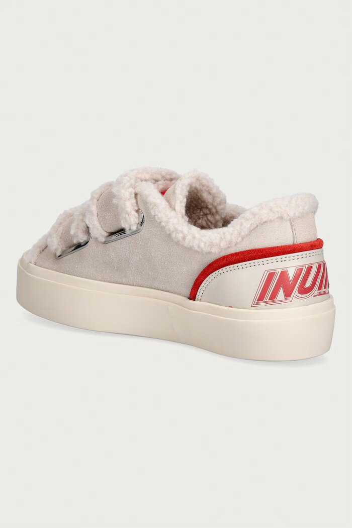 Inuikii Lila Shearling Low Velcro маратонки дамски от велур бежови 1001.001.0561