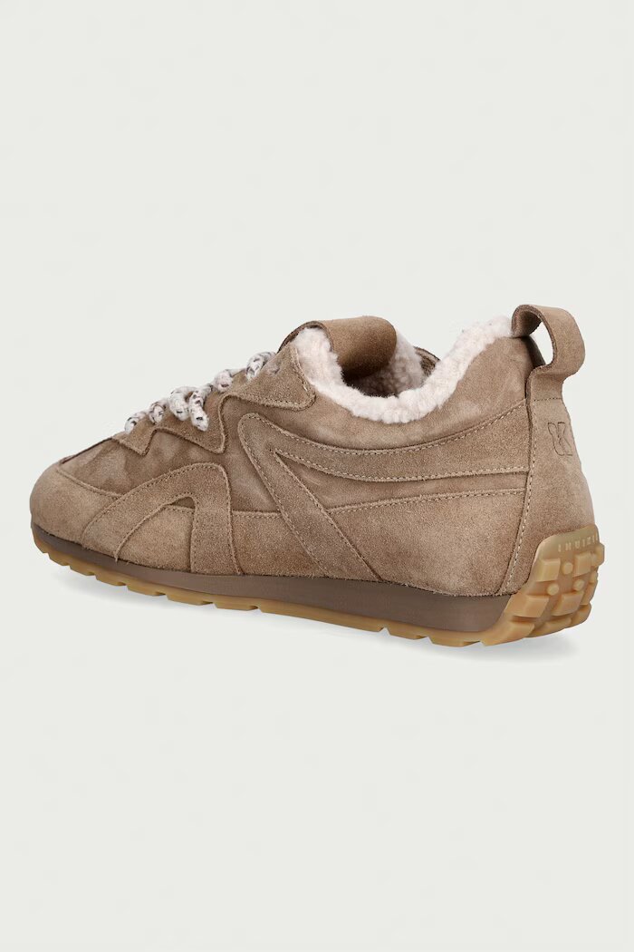 Inuikii Maribella Shearling маратонки дамски от велур бежови 1001.001.0611