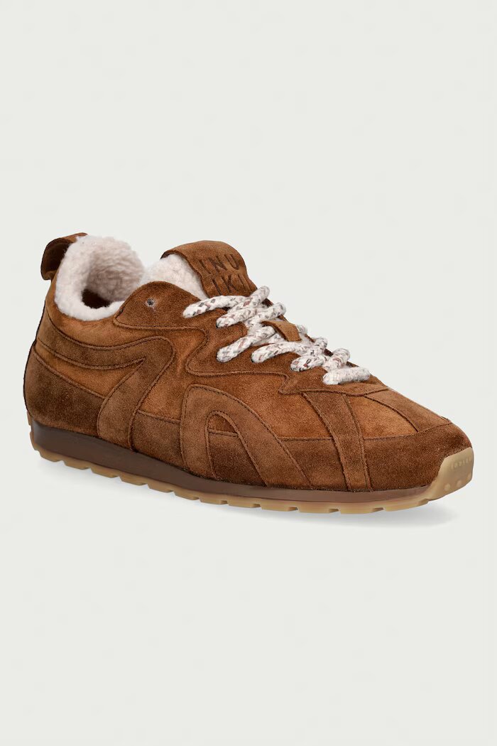 Inuikii Maribella Shearling маратонки дамски от велур кафяви 1001.001.0611