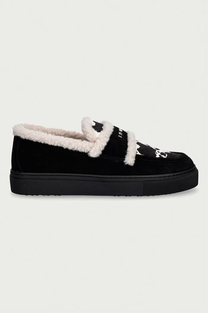 Inuikii мокасини дамски от кожа Shearling Print черни 1006.003.0031