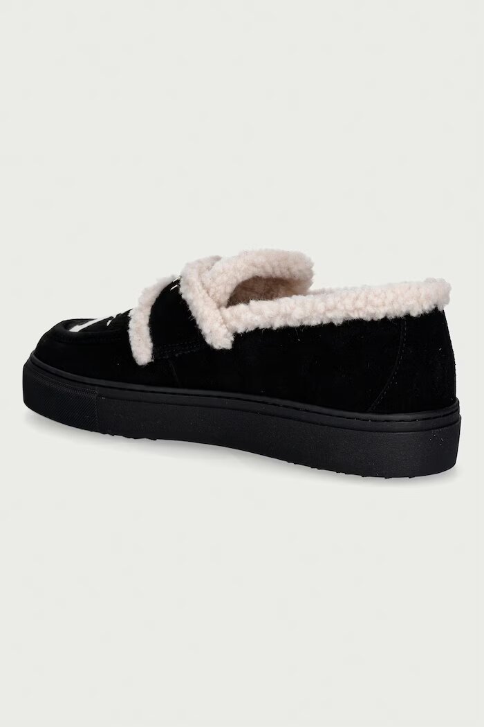 Inuikii мокасини дамски от кожа Shearling Print черни 1006.003.0031