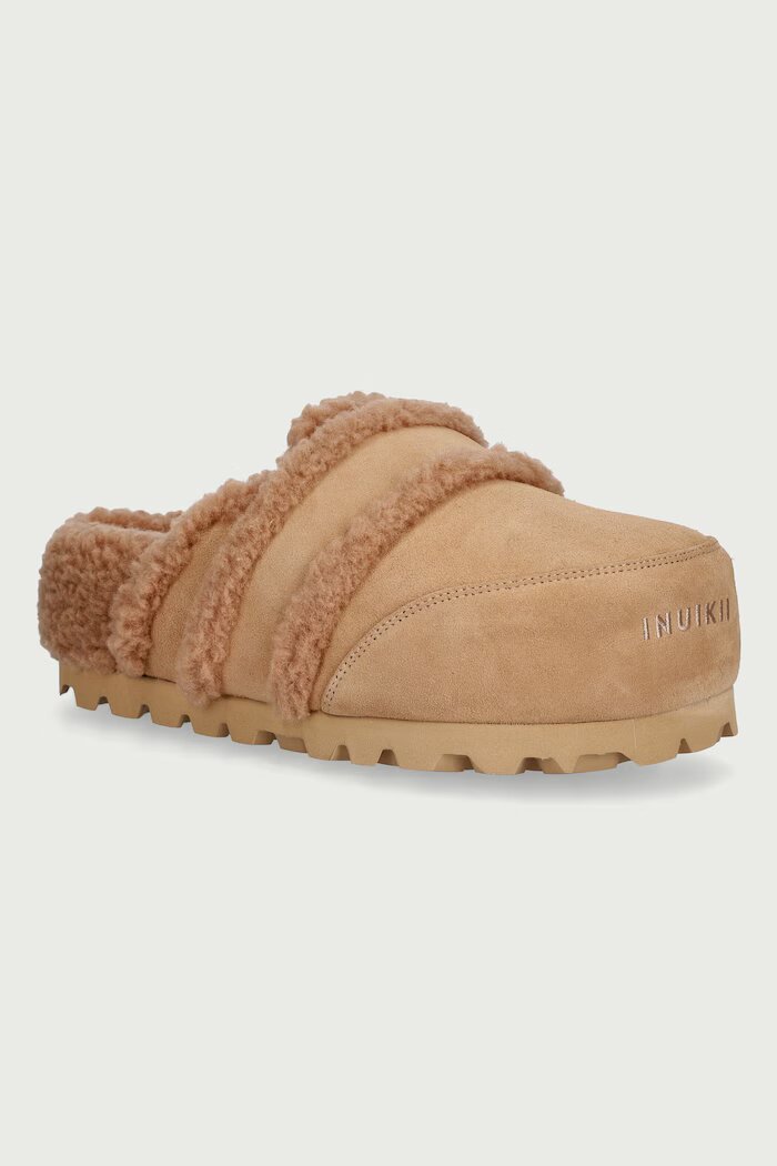 Inuikii пантофи дамски от велур Cozy Loafer бежови 1006.005.0011
