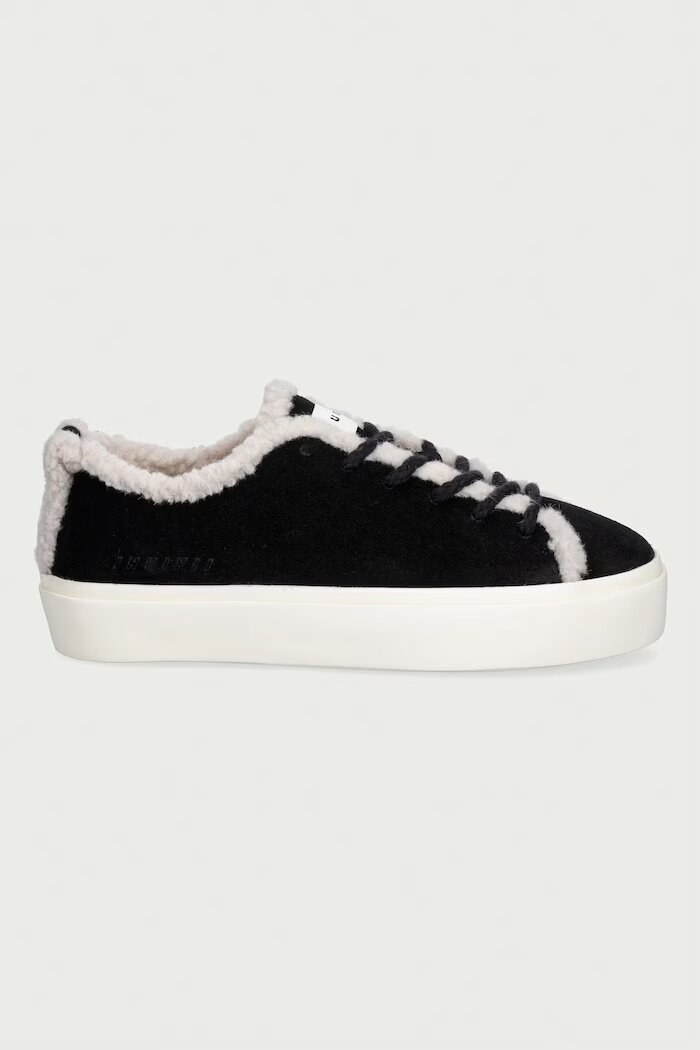 Inuikii Shearling Low маратонки дамски от велур черни 1001.001.0242