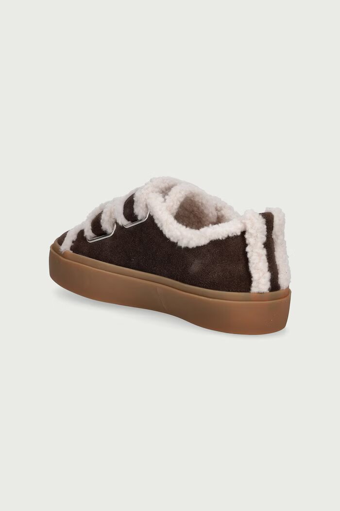 Inuikii SHEARLING LOW VELCRO маратонки за деца от велур кафяви 3001.001.0051