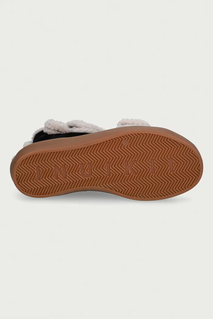 Inuikii Shearling Velcro High маратонки дамски от велур черни 1001.002.0161