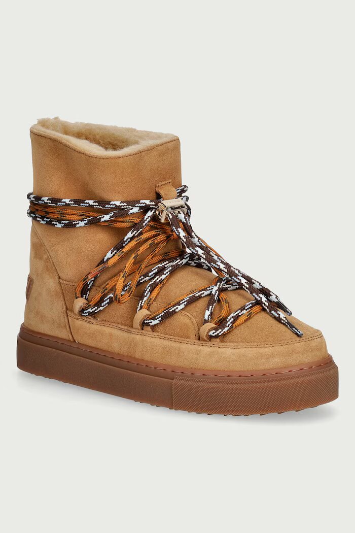 Inuikii Suede Double Tie апрески дамски от велур бежови 1001.003.0711