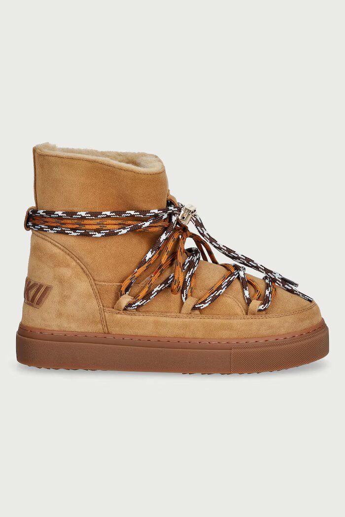 Inuikii Suede Double Tie апрески дамски от велур бежови 1001.003.0711