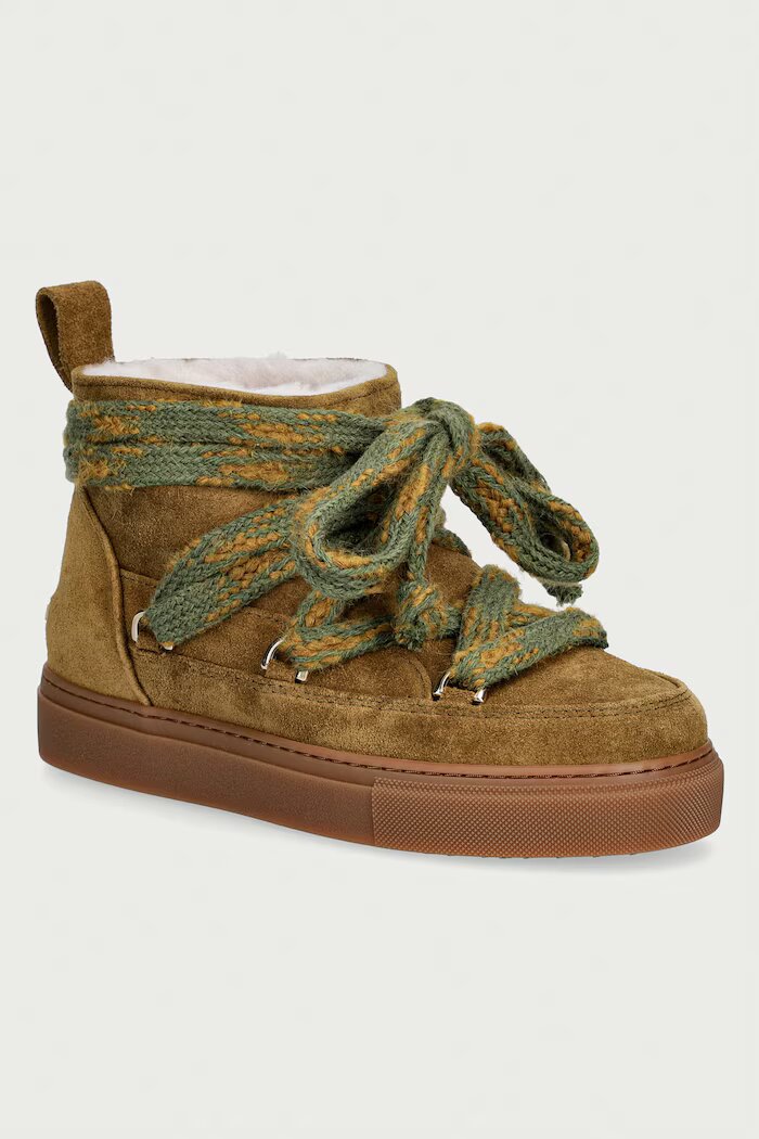 Inuikii Suede Knot апрески дамски от велур зелени 1001.001.0531
