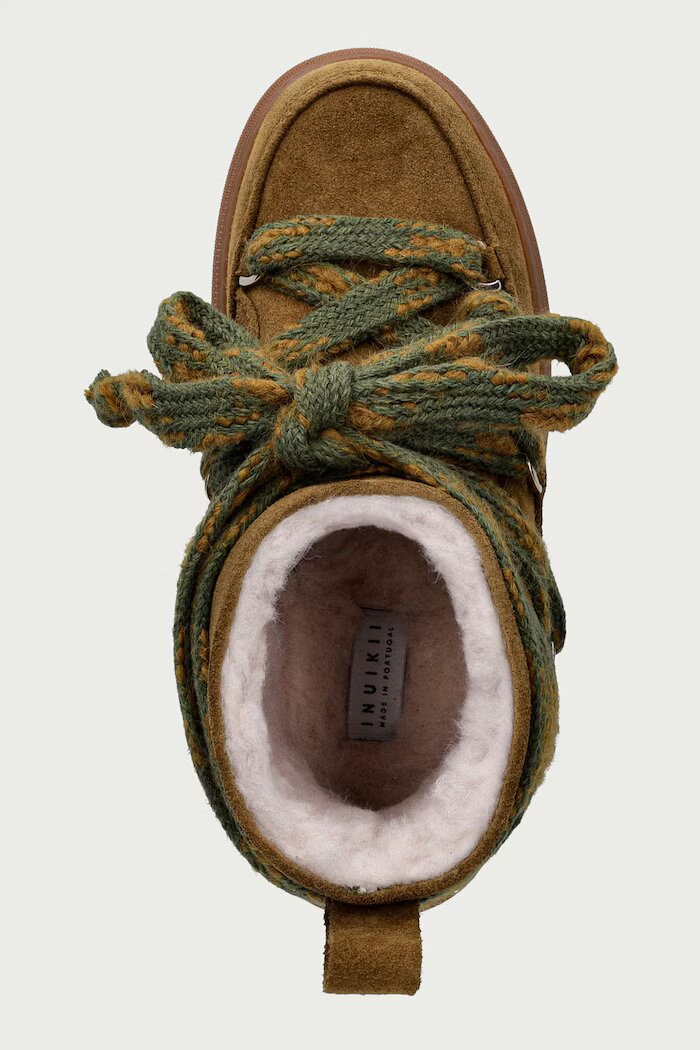 Inuikii Suede Knot апрески дамски от велур зелени 1001.001.0531