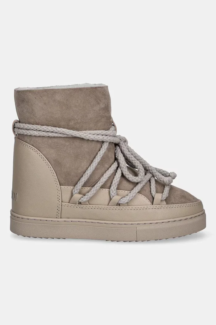 Inuikii Велурени апрески Classic Wedge в сиво 1001.004.0042.030