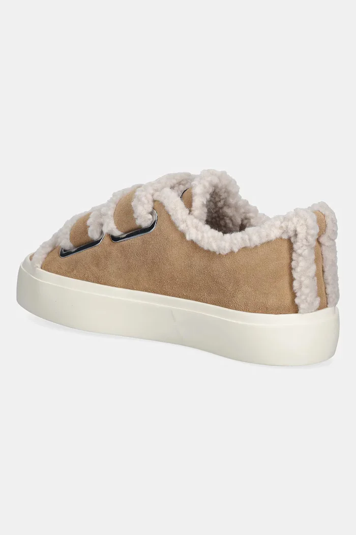 Inuikii Велурени маратонки Shearling Low Velcro в бежово 1001.001.0231.250