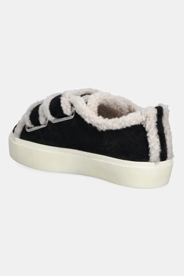 Inuikii Велурени маратонки Shearling Low Velcro в черно 1001.001.0231.000
