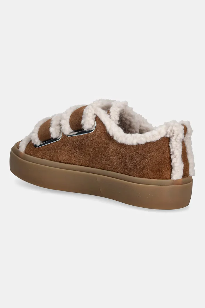 Inuikii Велурени маратонки Shearling Low Velcro в кафяво 1001.001.0231.150
