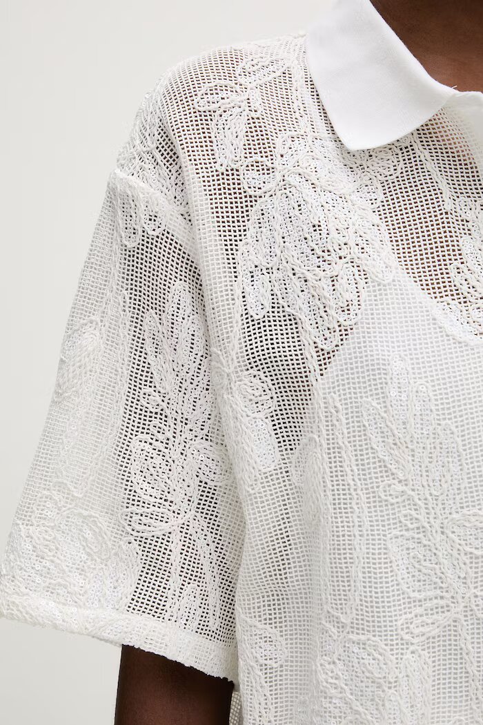 Isabelle Blanche тениска с яка дамска памучна бежова IS26SS-C162-T016