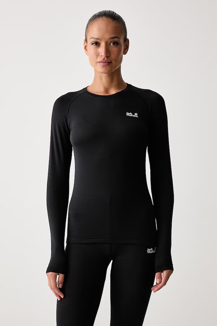 Jack Wolfskin функционална блуза с дълги ръкави дамска Infinite Warm черна A60319