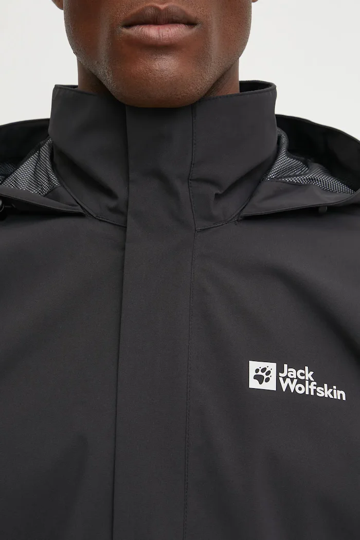 Jack Wolfskin непромокаемо яке Trailtime 2L черно A63903