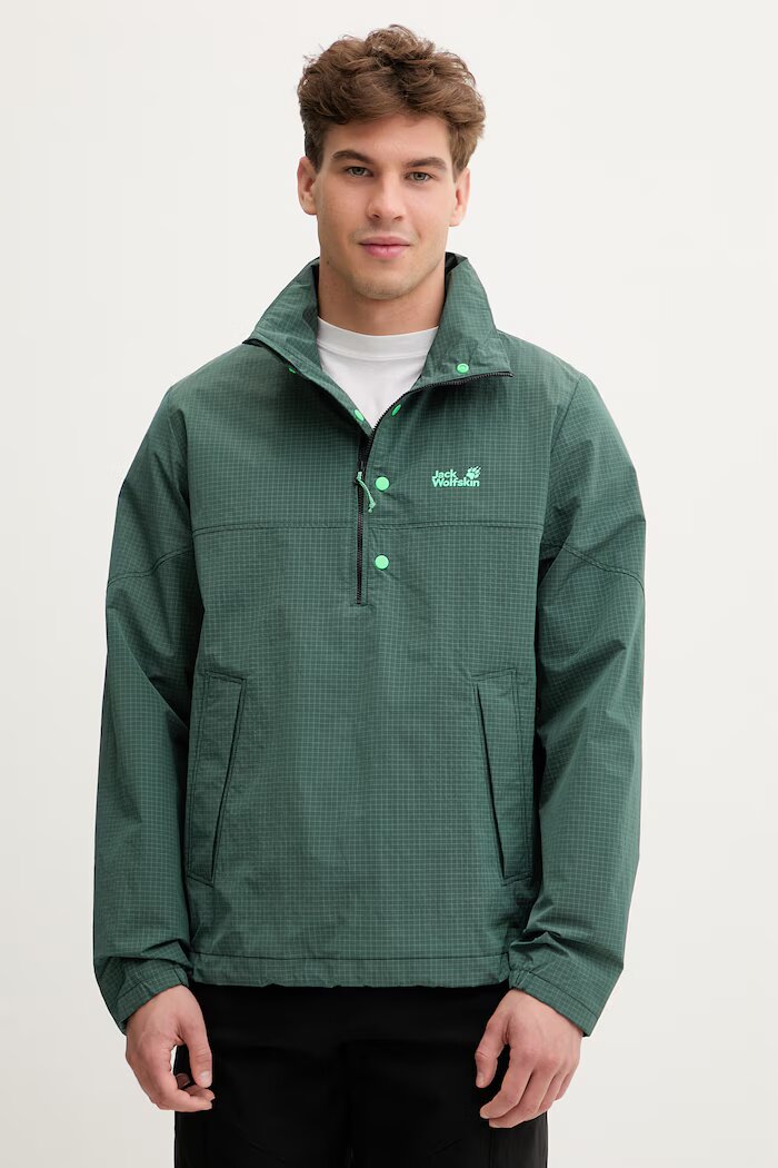 Jack Wolfskin преходно яке мъжко Find The Wild зелено A65898