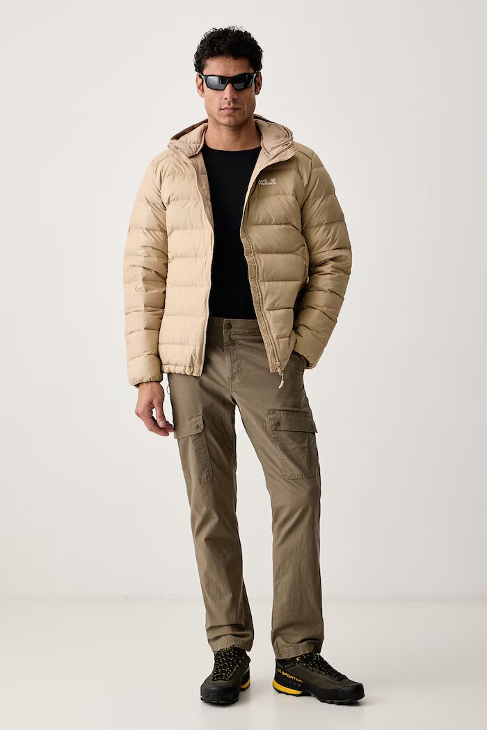 Jack Wolfskin пухено яке мъжко WILD PASS DOWN бежово A66298