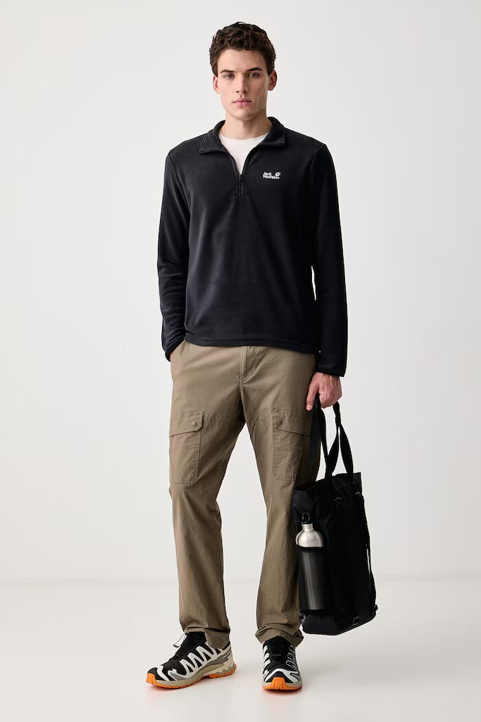 Jack Wolfskin спортен суичър мъжки Taunus 100 черен A65798